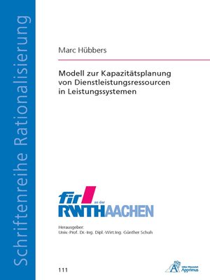 cover image of Modell zur Kapazitätsplanung von Dienstleistungsressourcen in Leistungssystemen